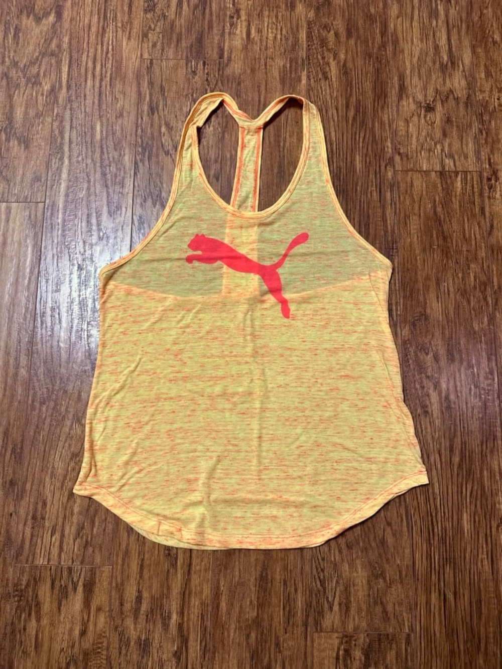 Puma Athletic Tank Top Yellow Orange Size Medium